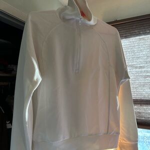 Women’s White Half-Zip Sweater